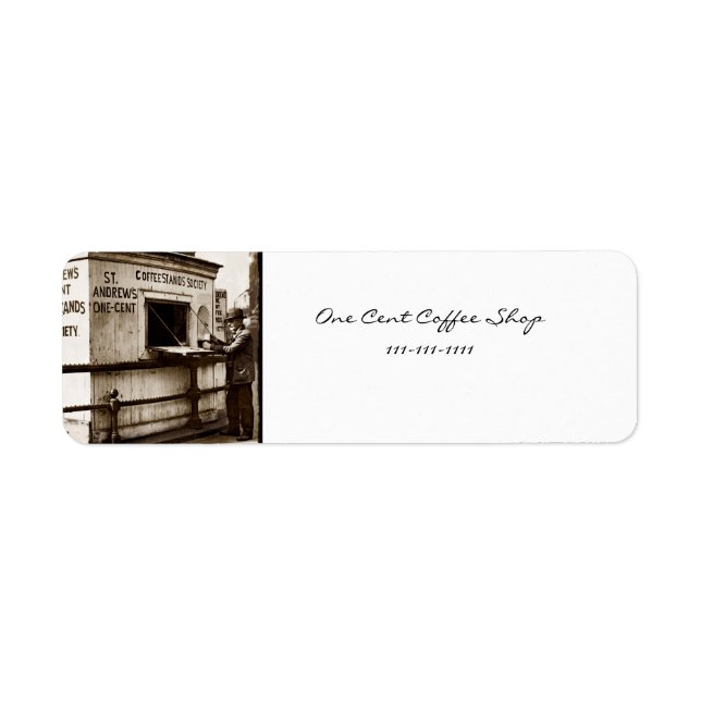 Vintage One Cent Coffee Sign (Front)