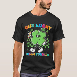 Vintage One Lucky Autism Teacher St Patrick Day Sc T-Shirt