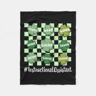 Vintage One Lucky Instructional Istant St Patrick Fleece Blanket