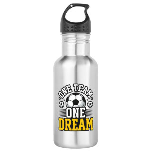Vintage One Team One Dream Soccer Shirt Design_1 532 Ml Water Bottle