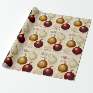 Vintage onion chart illustration gift paper