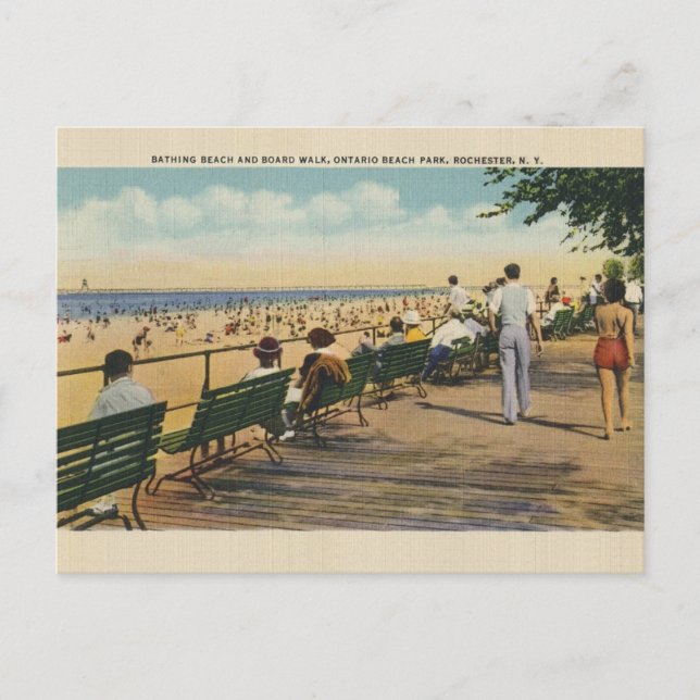 Vintage Ontario Beach Park Rochester Post Card (Front)