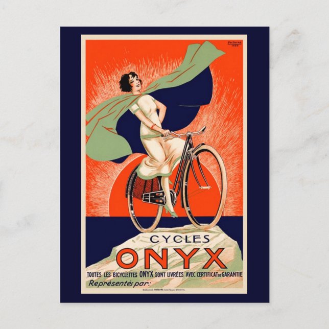 Vintage Onyx Bicycle Advertisement Postcard (Front)