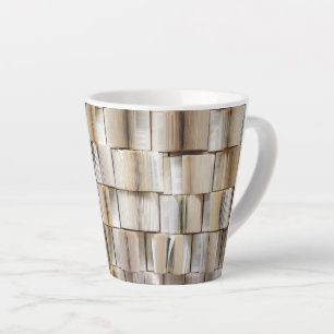 Vintage Open Books Book Pages Latte Mug