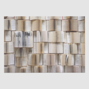 Vintage Open Books Book Pages Tissue Paper