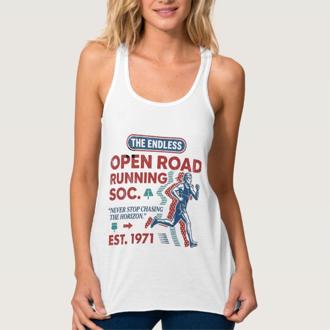 Vintage Open Road Running Club Retro Runner Tee (Front)