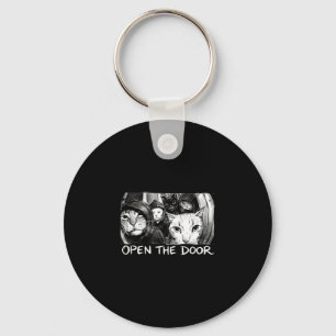 Vintage open the door funny meme gang sarcastic ca key ring