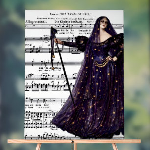 Vintage Opera Gothic Queen of the Night Art Acrylic Sign