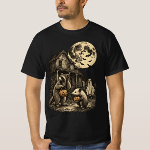 Vintage Opossum Racoon Silly Goose Halloween T-Shirt