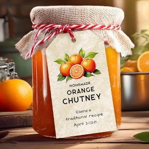 Vintage orange chutney kitchen pantry label