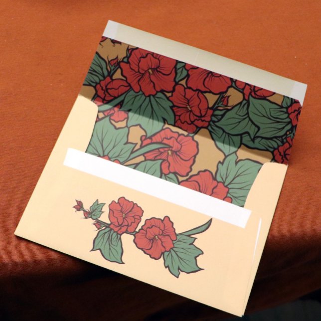 Vintage Orange Floral Envelope (Creator Uploaded)