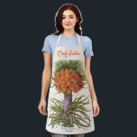 Vintage Orange Fritillaria Flowers Basilius Besler Apron<br><div class="desc">Vintage illustration botanical design featuring a blooming orange Fritillaria imperialis (Crown imperial or Kaiser's crown) flowers from 'Hortus Eystettensis' by Basilius Besler, 1613. Besler was a respected Nuremberg apothecary and botanist, best known for his "Hortus Eystettensis, " translated means "The Garden at Eichstätt." He was the curator of the botany...</div>