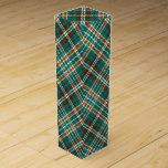 Vintage Orange Green Plaid Tartan Wine Gift Box<br><div class="desc">Vintage plaid wine gift box. Make the first impression count. Add a personal touch to your wrapping using our wine gift box featuring a vintage green,  brown and orange plaid pattern.</div>