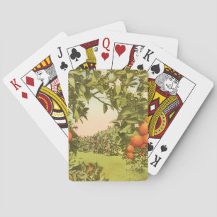 Vintage Orange Grove Playing Cards