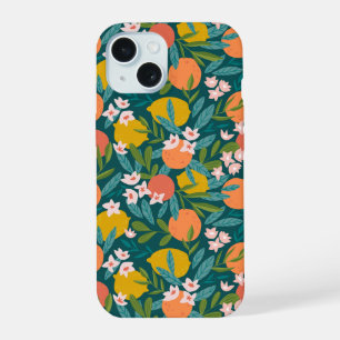 Vintage Orange & Lemon Blossom Pattern iPhone 15 Case