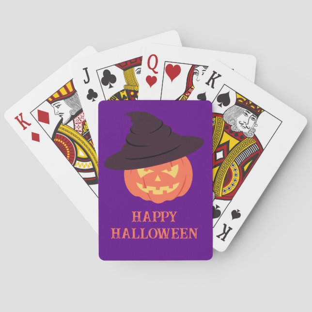Vintage Orange Pumpkin Playing Cards – Retro Deck  (Back)