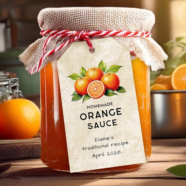 Vintage orange sauce kitchen pantry label (Creator Uploaded)