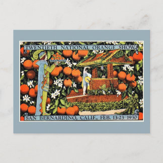 Vintage orange show expo San Bernardino Postcard