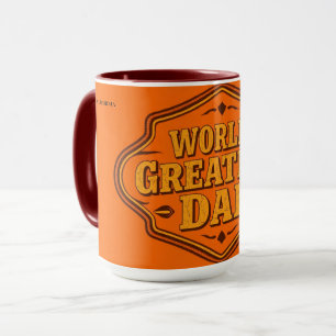 Vintage Orange World's Greatest Dad Mug Customiz