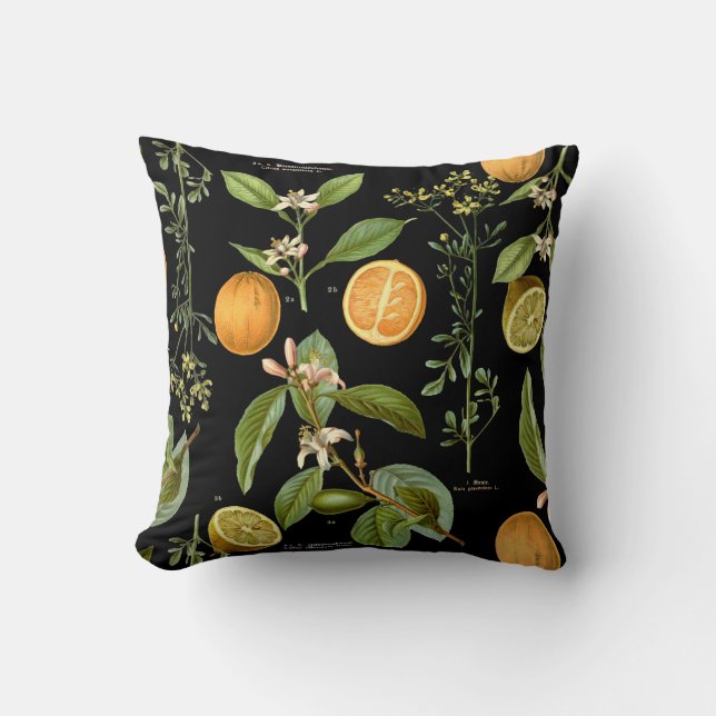 Vintage Oranges and Lemons Cushion (Front)