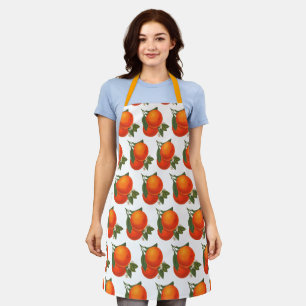 Vintage Oranges Pattern Kitchen Apron