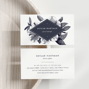 Vintage Orchid Floral Business Card
