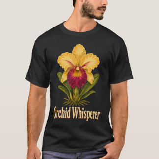 Vintage Orchid Flower Gardener Botanical Plants T-Shirt