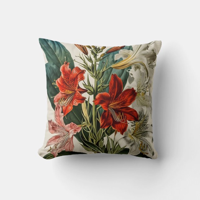 Vintage Orchid flowers  Cushion (Front)