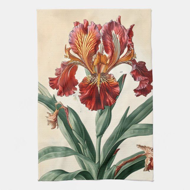 Vintage Orchid Tea Towel (Vertical)