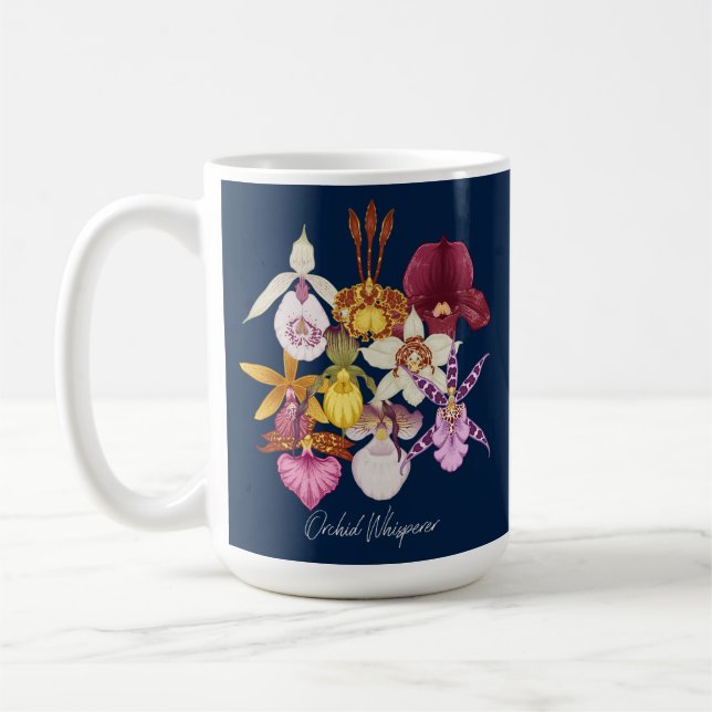 Vintage Orchid Whisperer Coffee Mug (Left)