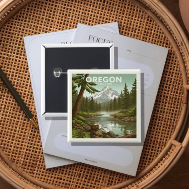  Vintage Oregon 15 Cm Square Badge (Creator Uploaded)