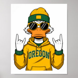 Vintage Oregon First Name Retro Style Animals Gift Poster