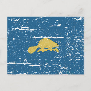Vintage OREGON Flag Postcard