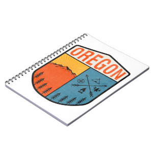 Vintage Oregon Portland Crater Lake National Park Notebook