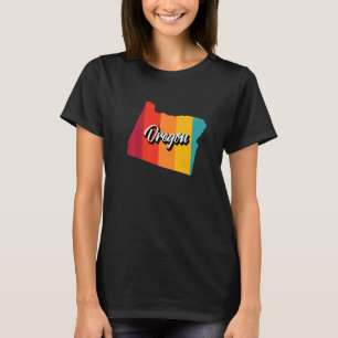 Vintage Oregon Retro 70s Stripes Oregon Us State T-Shirt
