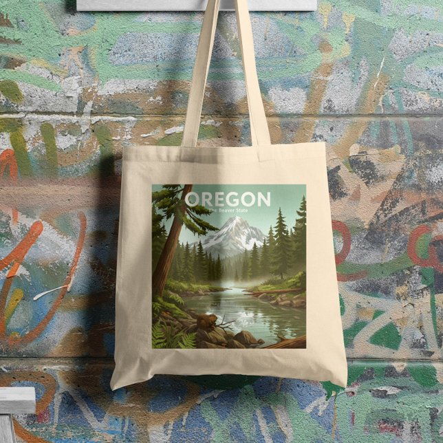 Vintage Oregon Tote Bag (Creator Uploaded)