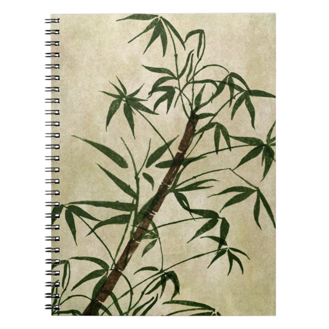 Vintage Oriental Bamboo 1 Spiral Notebook (Front)