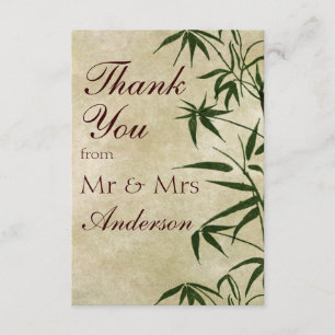 Vintage Oriental Bamboo 1 Thank You Card