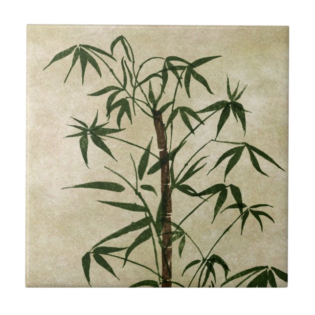 Vintage Oriental Bamboo 1 Tile (Front)