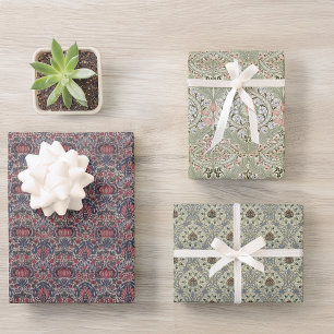 Vintage Oriental Morris Pattern Little Chintz Eden Wrapping Paper Sheet