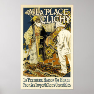 Vintage Oriental Rug Advertisement Poster