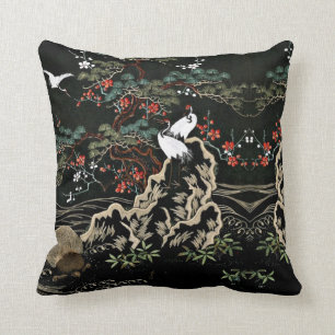 Vintage oriental Throw Pillows