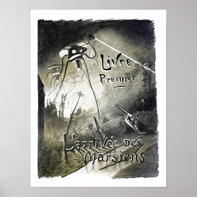 Vintage original alien invasion 28"×20" poster (Front)