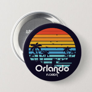 Vintage Orlando Florida Sunset 7.5 Cm Round Badge