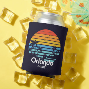 Vintage Orlando Florida Sunset Can Cooler