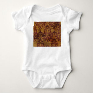 Vintage ornament, baroque rococo texture. baby bodysuit