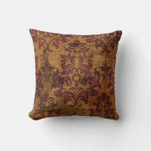 Vintage ornament, baroque rococo texture. cushion
