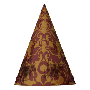 Vintage ornament, baroque rococo texture. party hat