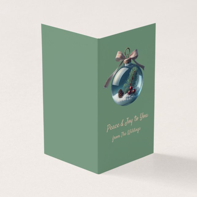 Vintage Ornament Christmas Cards (Outside)