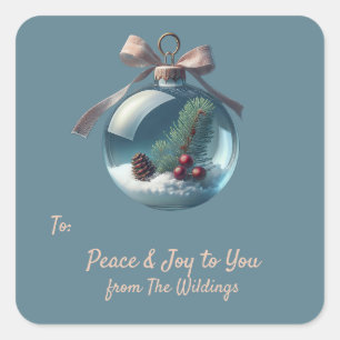 Vintage Ornament Christmas Gift Tag Label Stickers